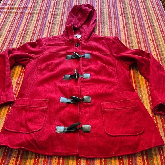 Motherhood Maternity Women's 22% Wool Toggle Coat size Large - Picture 1 of 7